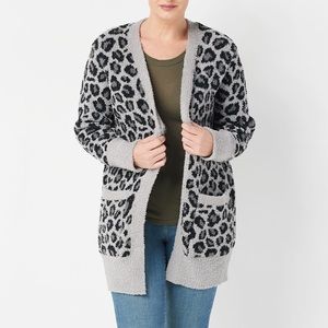 Barefoot Dreams leopard print cardigan